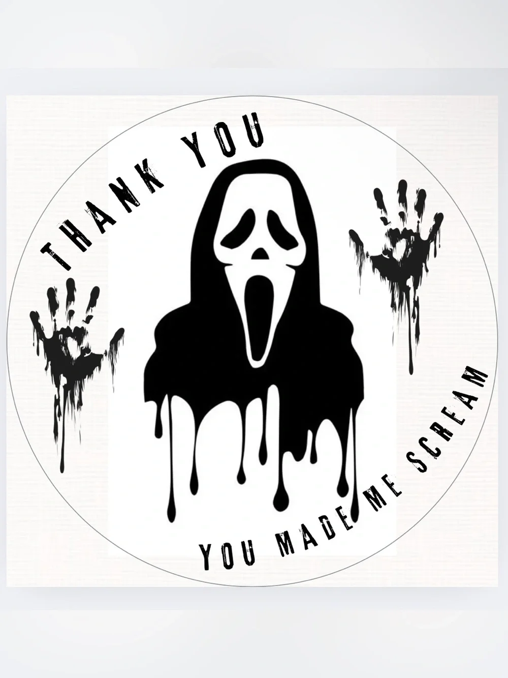 Handmade 50count Scream Stickers